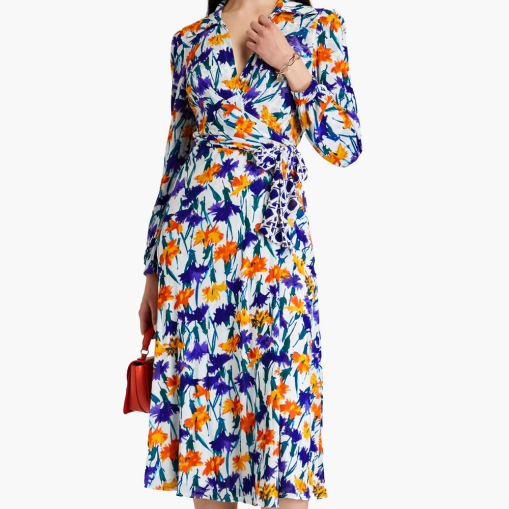 NWOT Diane Von Furstenberg Women’s Phoenix Reversible Wrap Dress Medium M DVF